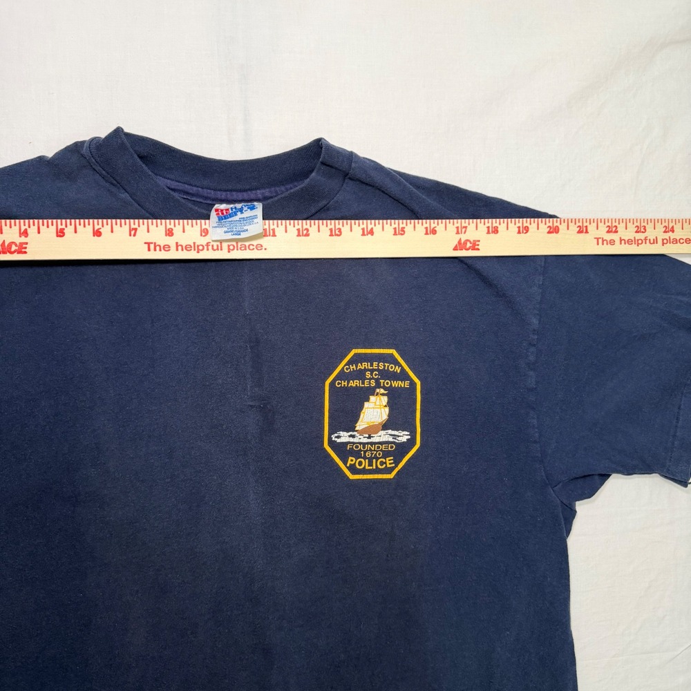 Vintage 1994 Police Week Shirt Mens Large‎ Hanes Beefy-T Charleston FOP Tee - Picture 6 of 7